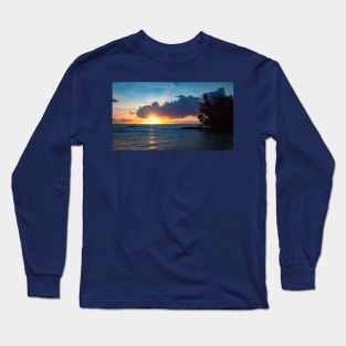 Sunset Silhouette Hawaii Long Sleeve T-Shirt